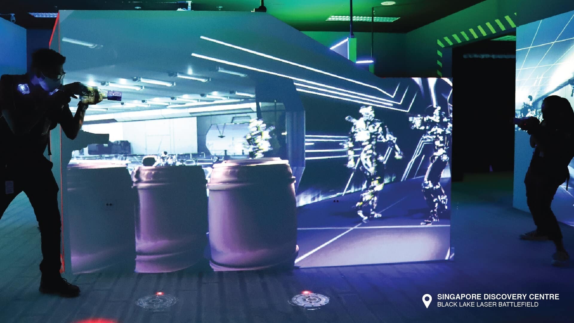 Singapore Discovery Centre’s Black Lake Laser Battlefield (Laser Tag)